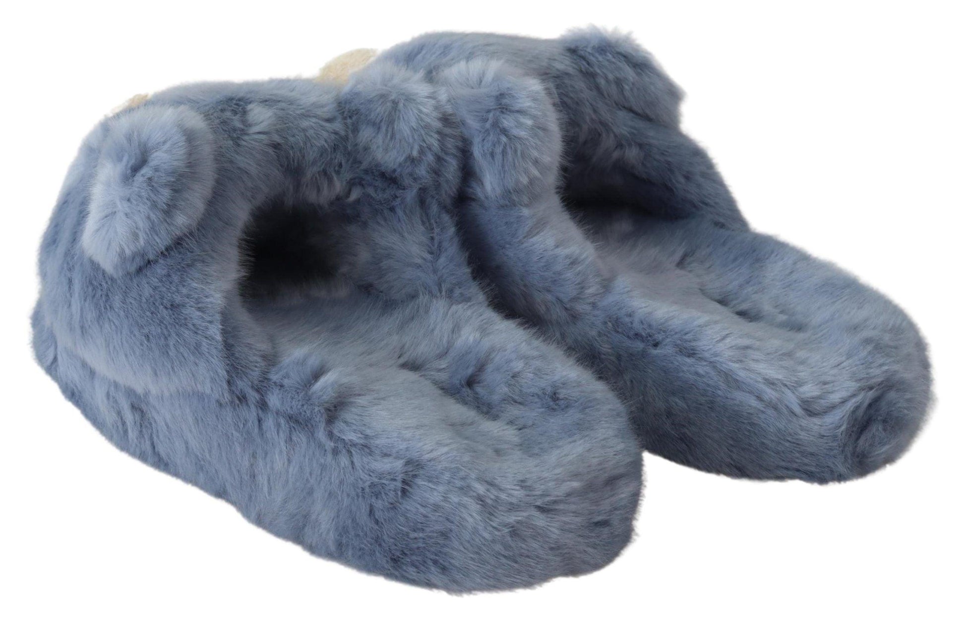 Dolce & Gabbana Chic Teddy Bear Blue Loafers Shoes - Arichezz.store