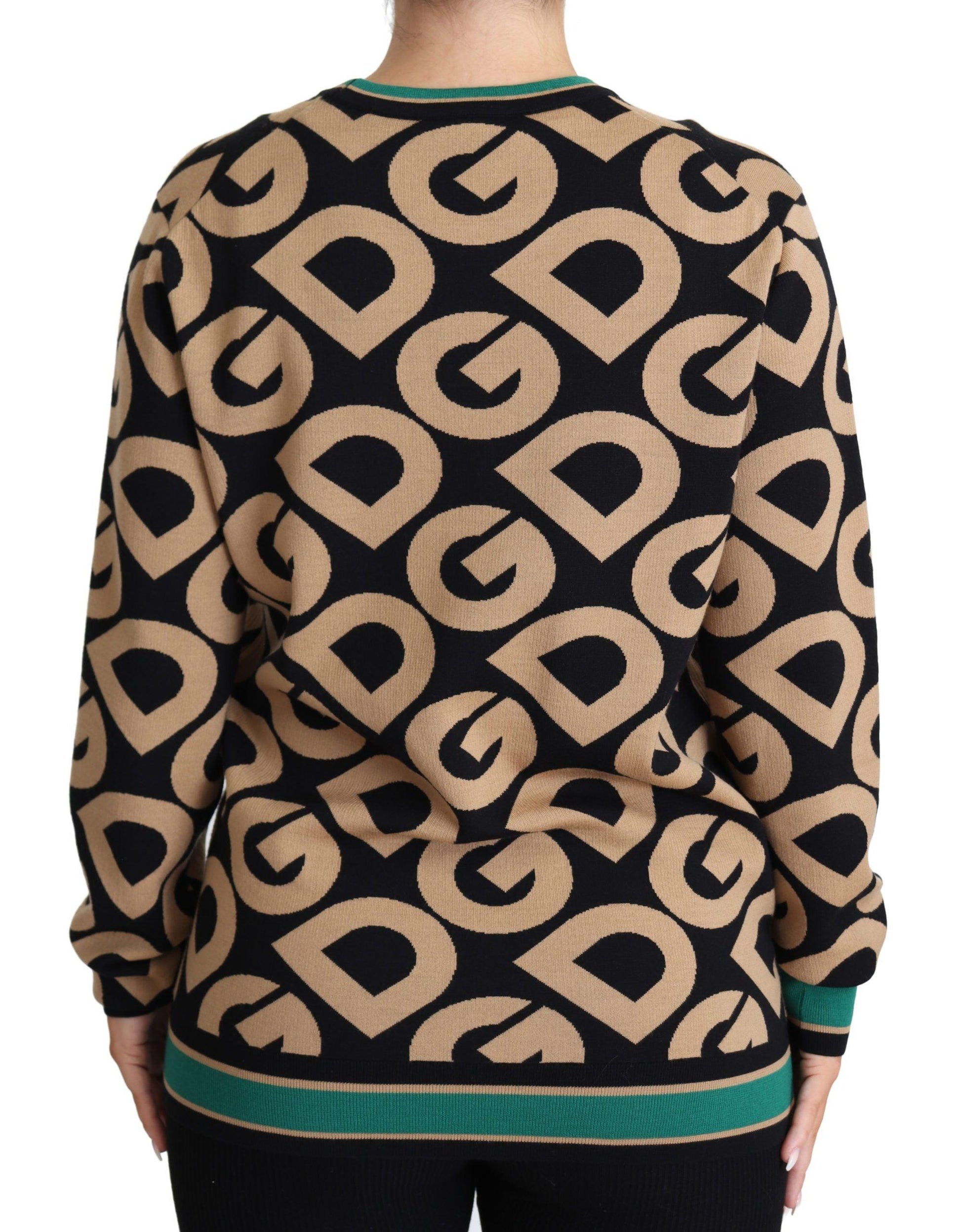 Dolce & Gabbana Elegant Multicolor Wool Blend Sweater - Arichezz.store