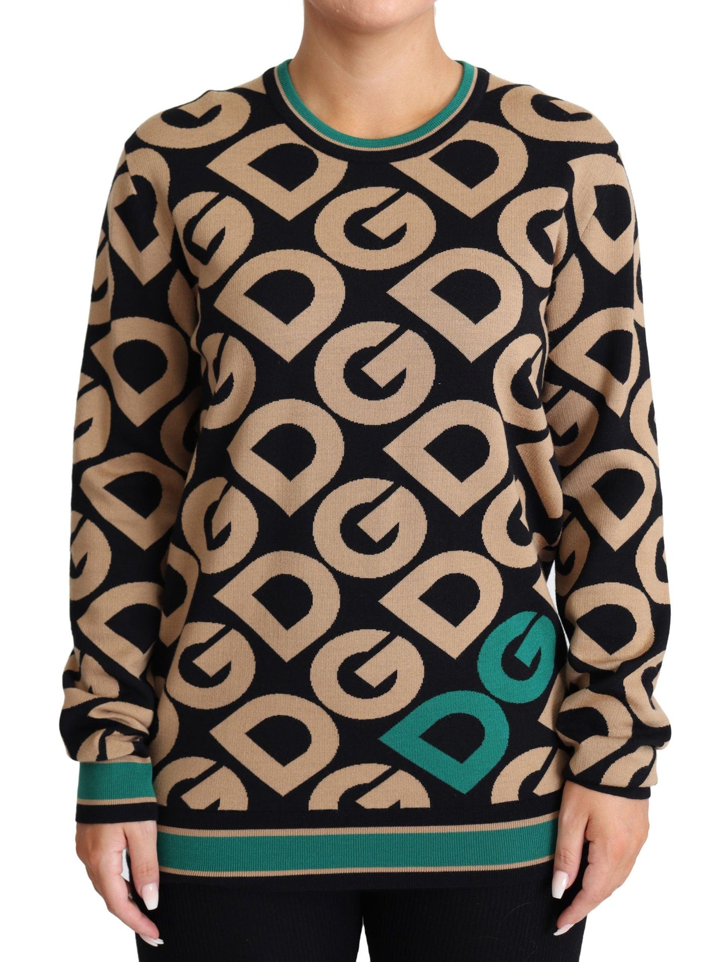 Dolce & Gabbana Elegant Multicolor Wool Blend Sweater - Arichezz.store