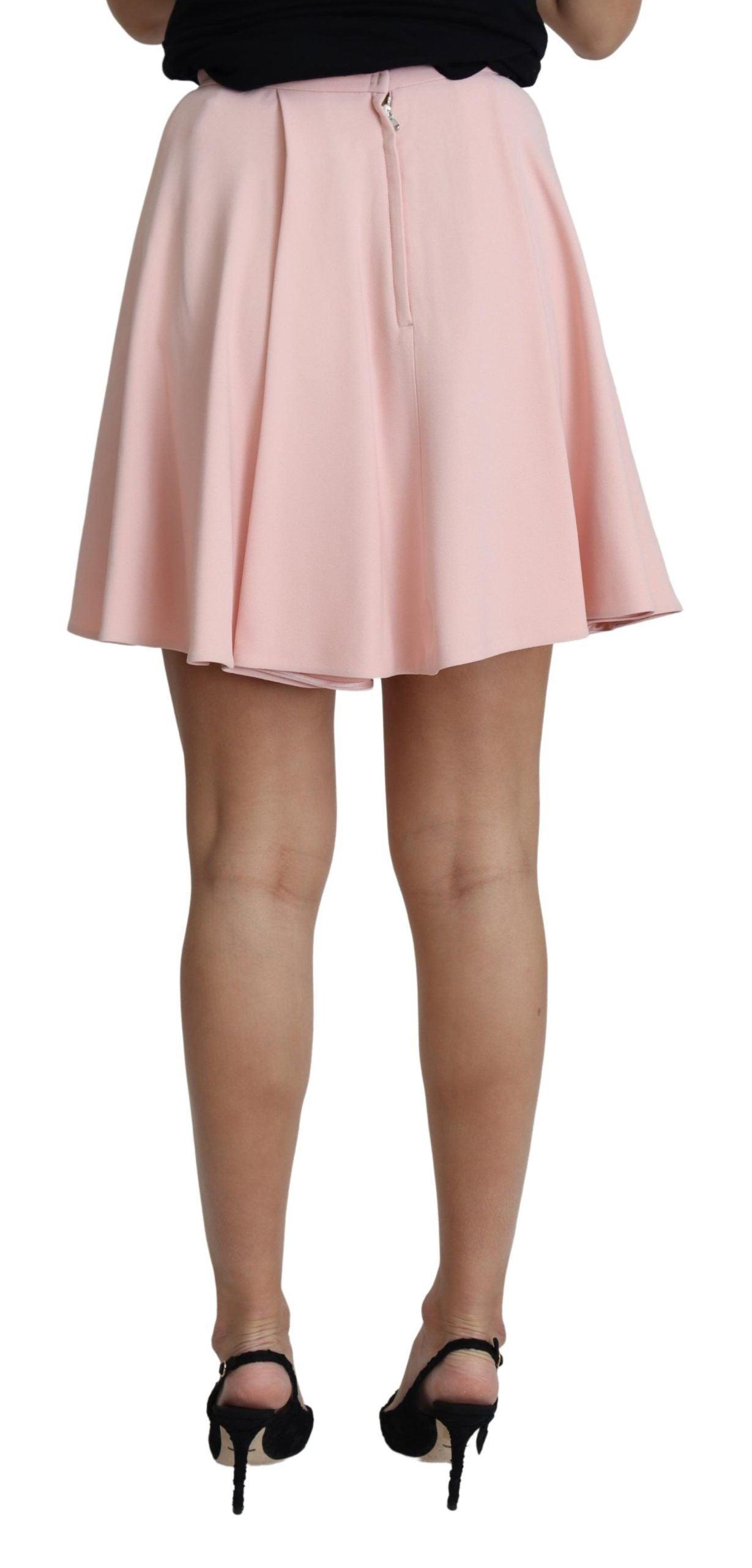 Dolce & Gabbana Elegant Pink Flare A-line Mini Skirt - Arichezz.store