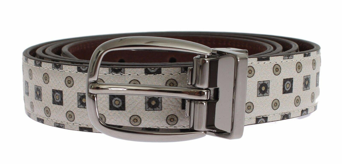 Dolce & Gabbana Elegant Baroque Silk Tie & Leather Belt Set - Arichezz.store