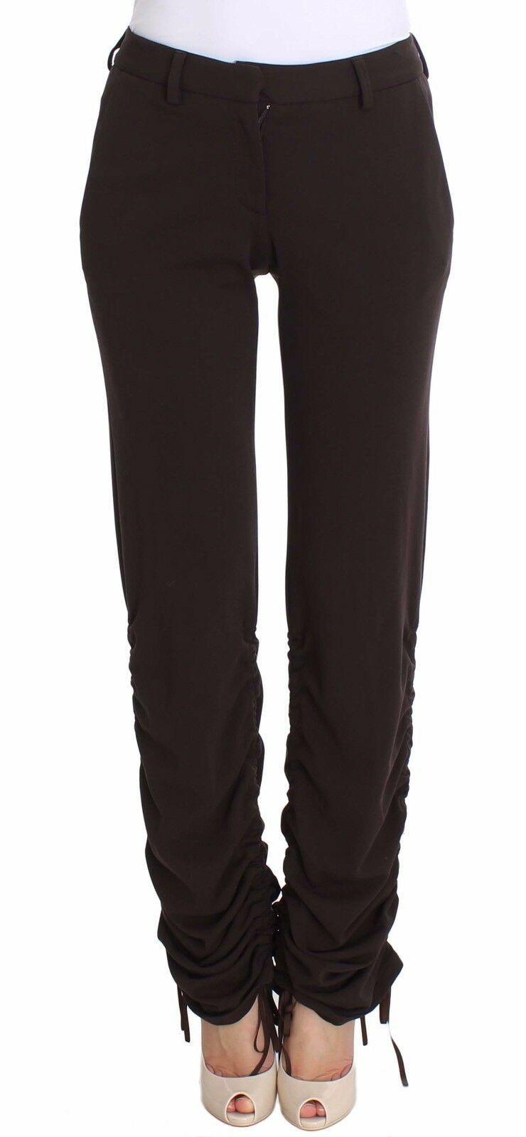 Ermanno Scervino Chic Brown Casual Trousers for Sophisticated Style - Arichezz.store