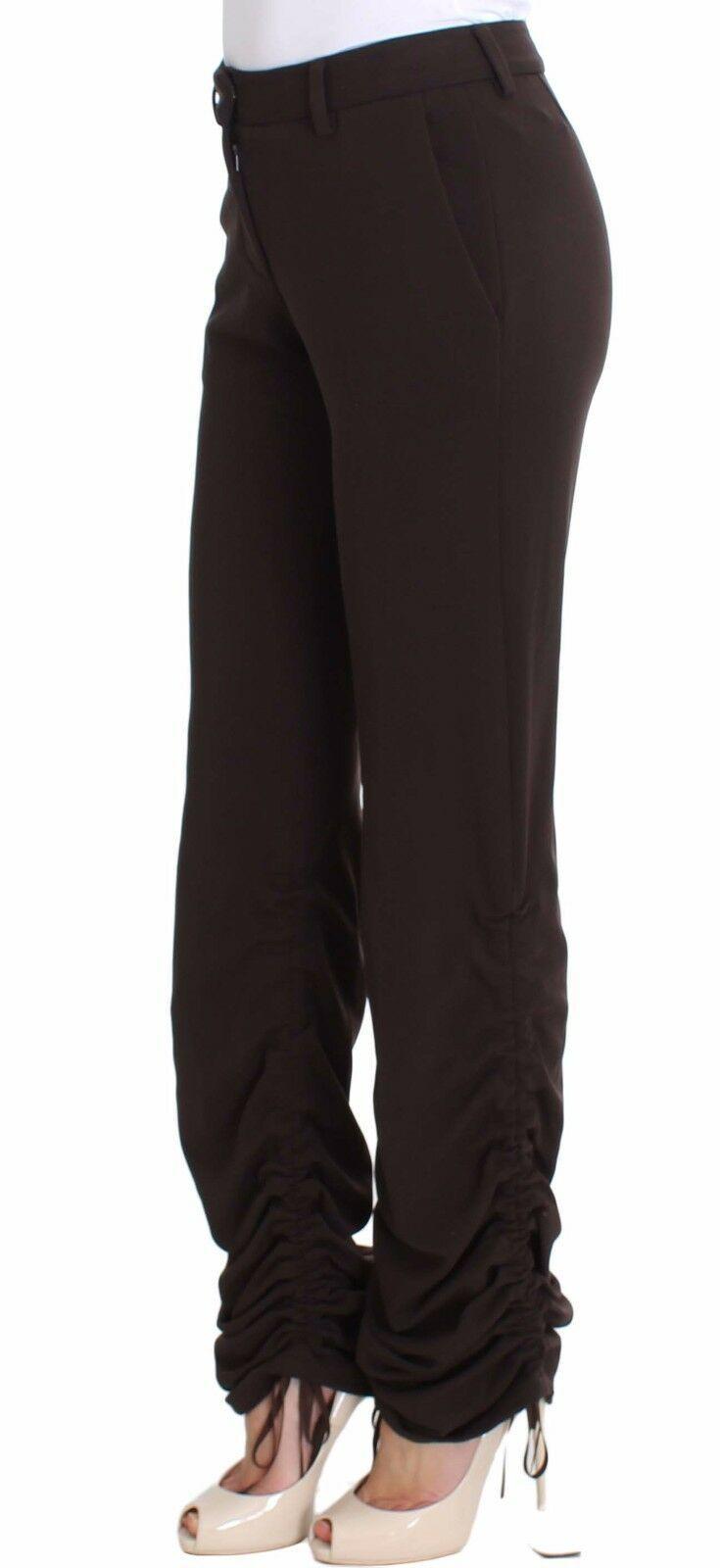 Ermanno Scervino Chic Brown Casual Trousers for Sophisticated Style - Arichezz.store