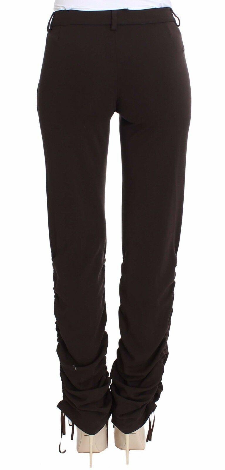 Ermanno Scervino Chic Brown Casual Trousers for Sophisticated Style - Arichezz.store