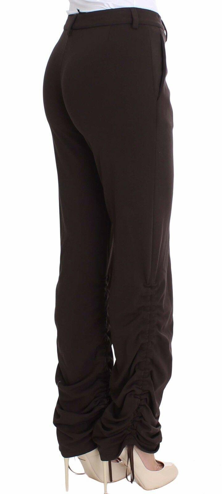 Ermanno Scervino Chic Brown Casual Trousers for Sophisticated Style - Arichezz.store