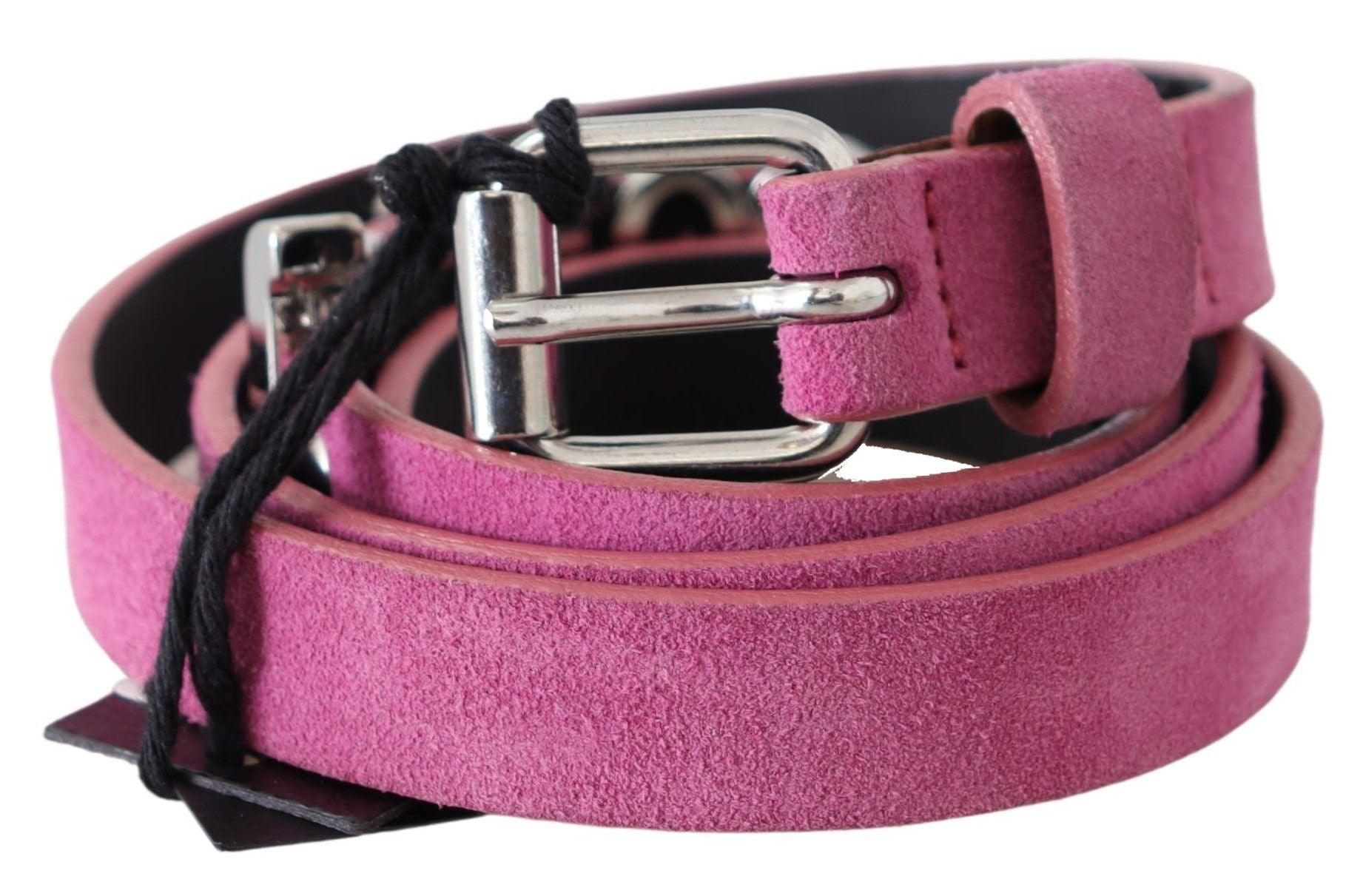 Just Cavalli Fuschia Pink Leather Waist Belt - Arichezz.store