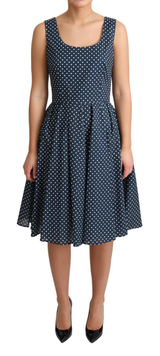 Dolce & Gabbana Polka Dot Sleeveless A-Line Dress - Arichezz.store