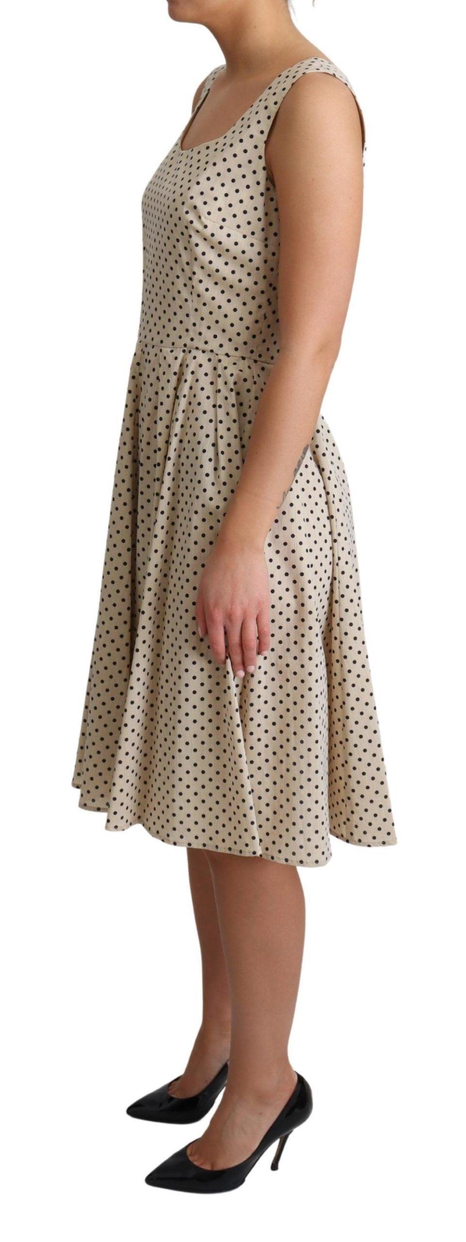 Dolce & Gabbana Elegant Polka Dot Sleeveless A-Line Dress - Arichezz.store