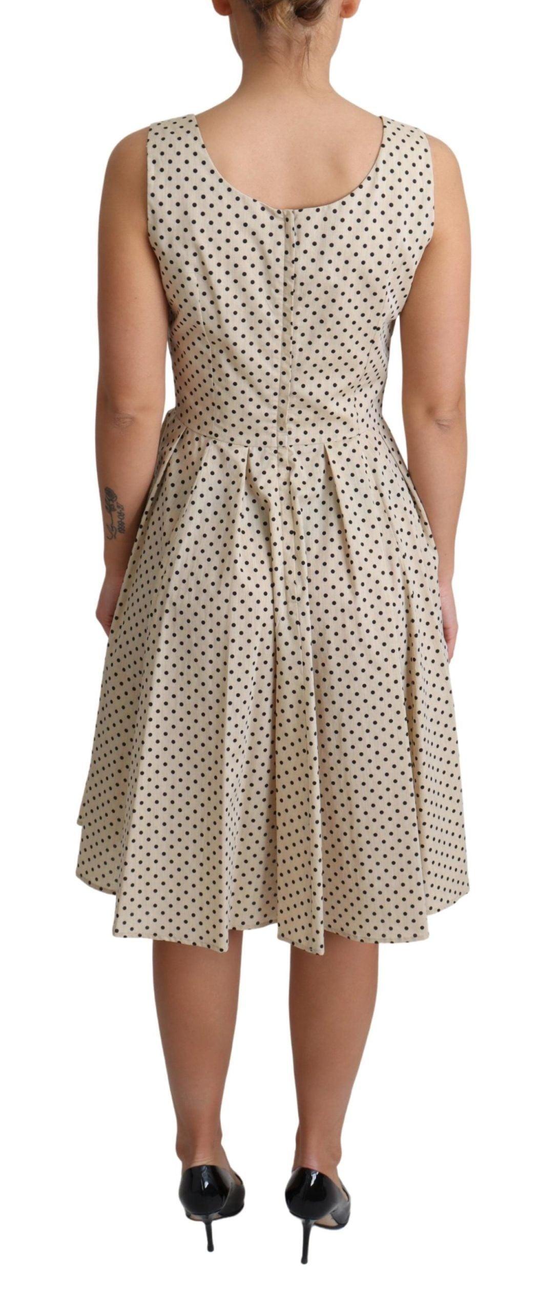 Dolce & Gabbana Elegant Polka Dot Sleeveless A-Line Dress - Arichezz.store