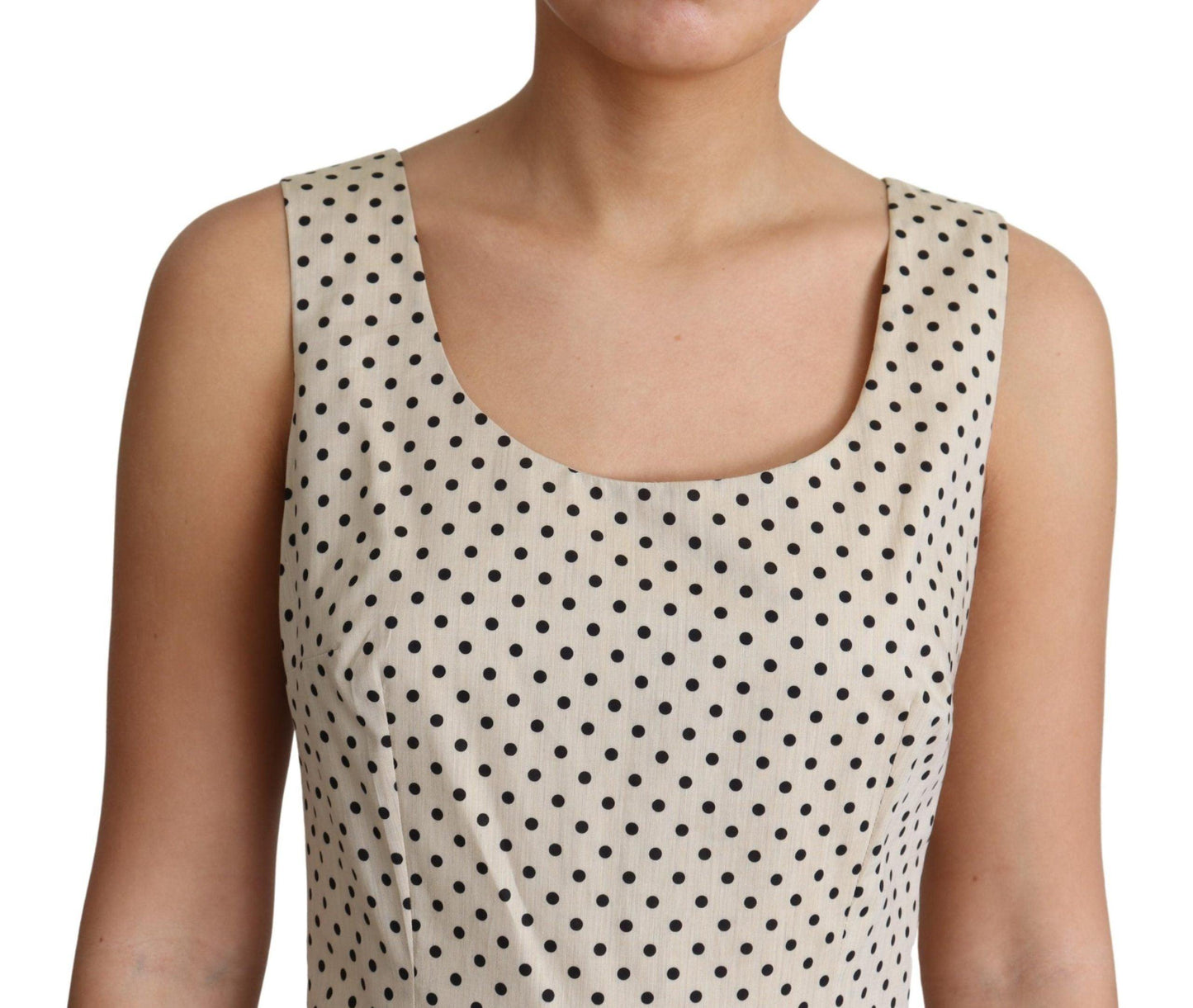 Dolce & Gabbana Elegant Polka Dot Sleeveless A-Line Dress - Arichezz.store