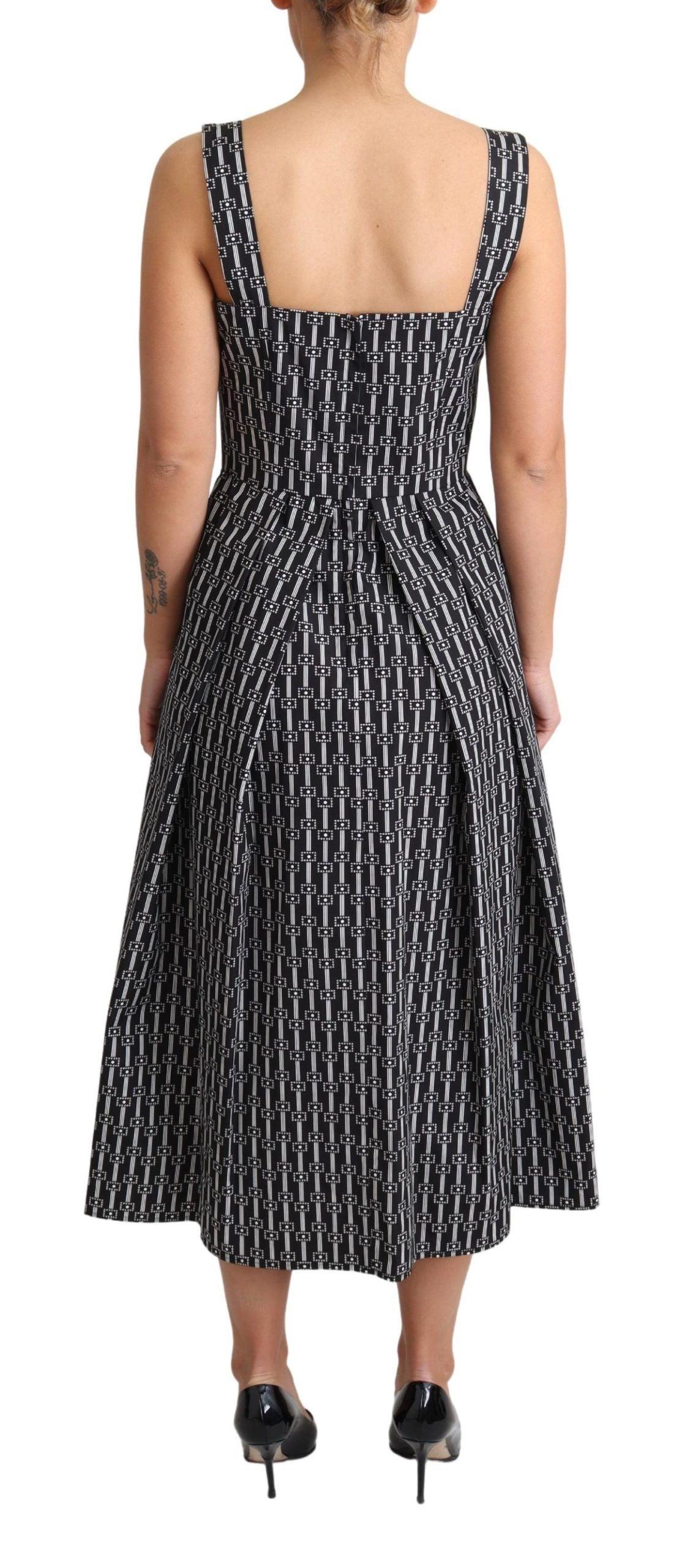 Dolce & Gabbana Elegant Sleeveless Geometric A-line Dress - Arichezz.store