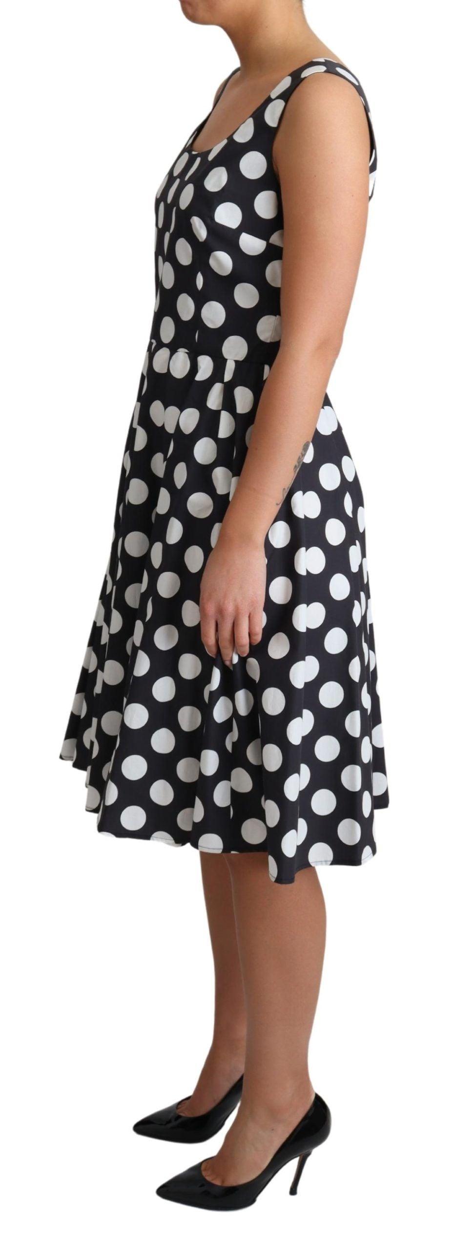 Dolce & Gabbana Polka Dot Sleeveless A-Line Dress - Arichezz.store