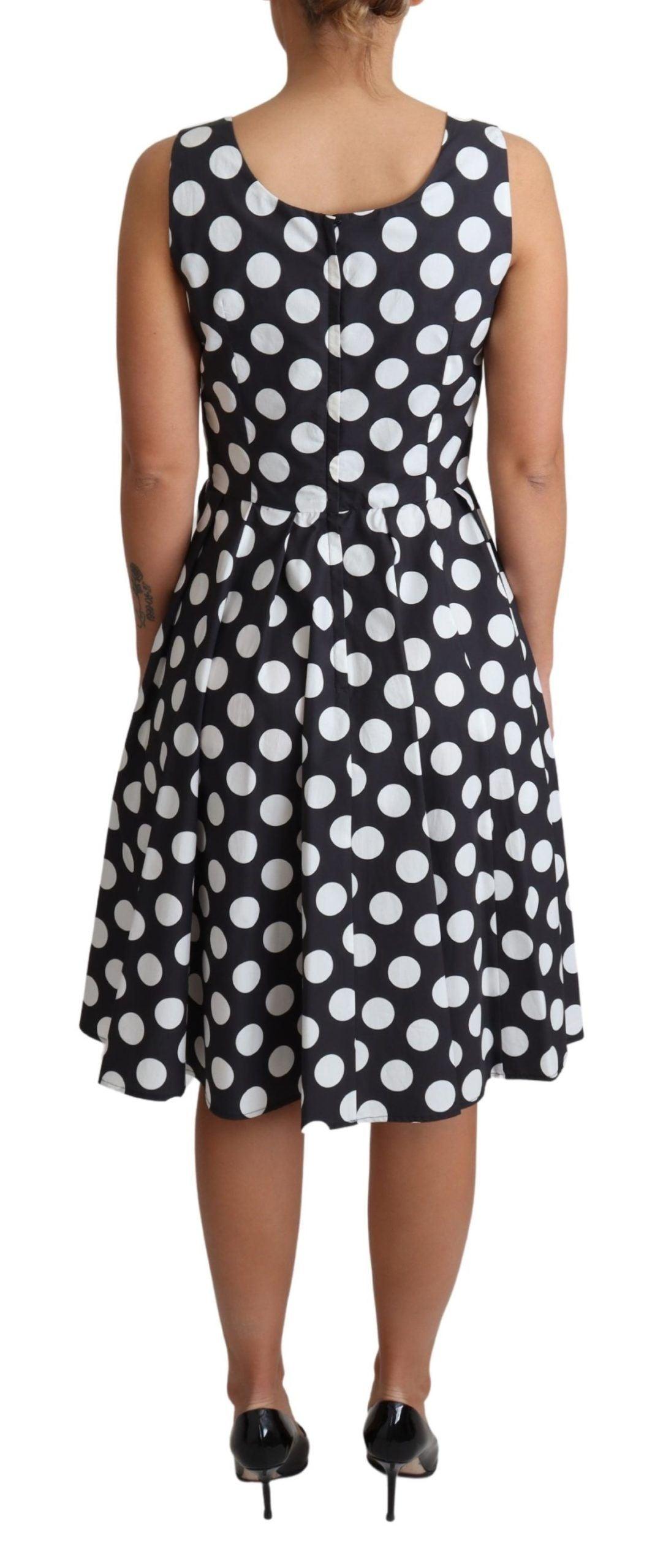 Dolce & Gabbana Polka Dot Sleeveless A-Line Dress - Arichezz.store