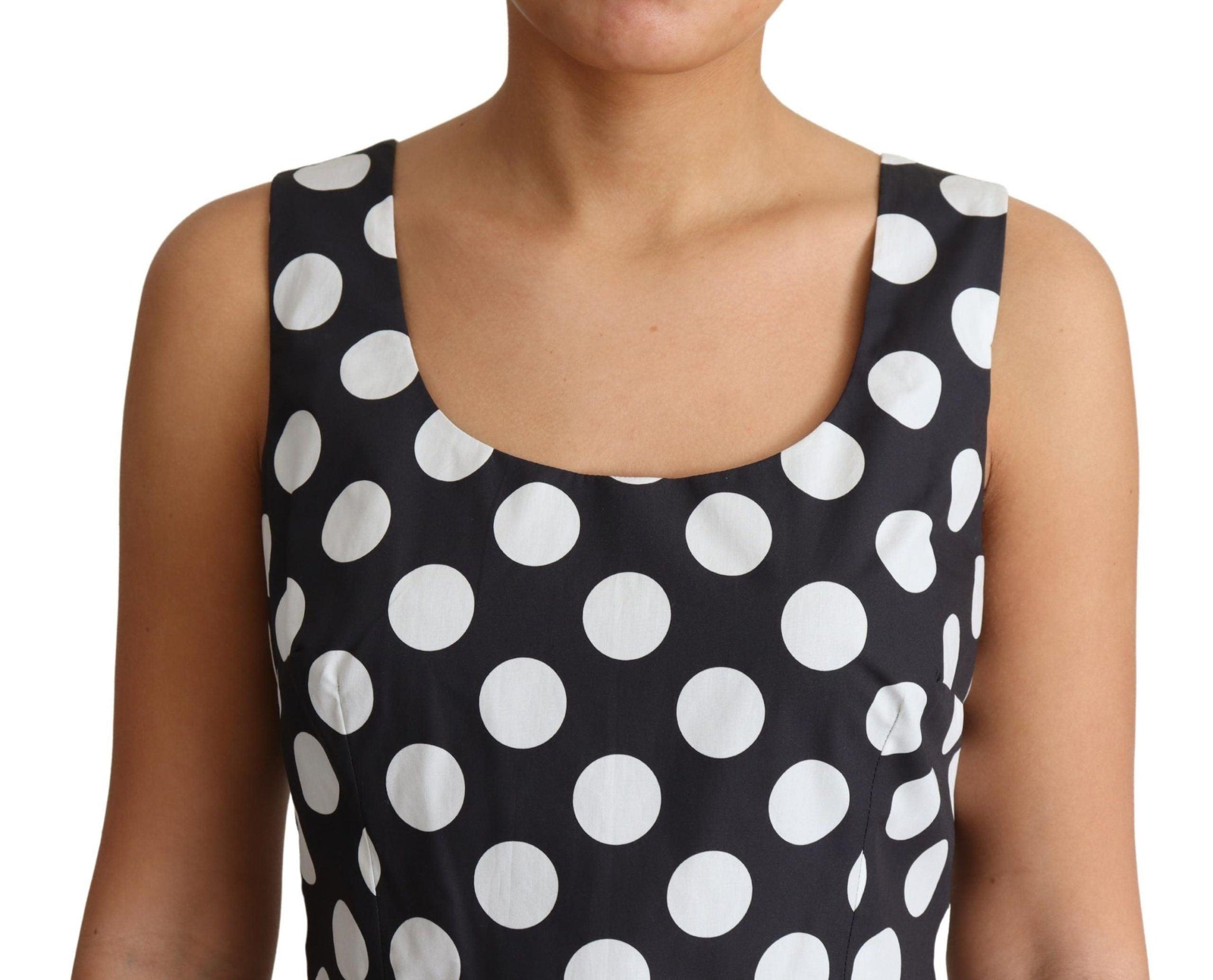 Dolce & Gabbana Polka Dot Sleeveless A-Line Dress - Arichezz.store