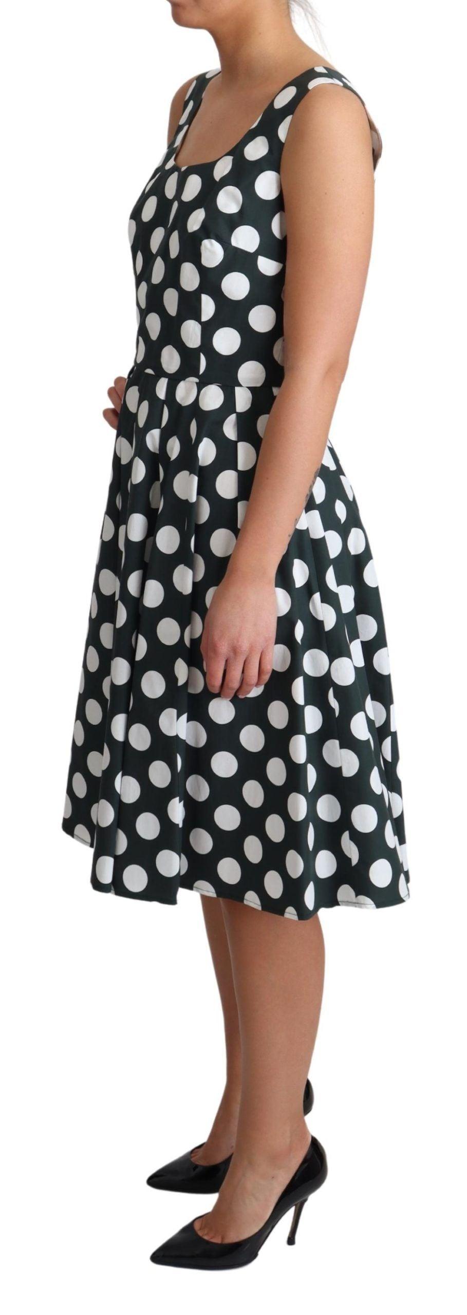 Dolce & Gabbana Chic Polka Dot A-line Sleeveless Dress - Arichezz.store