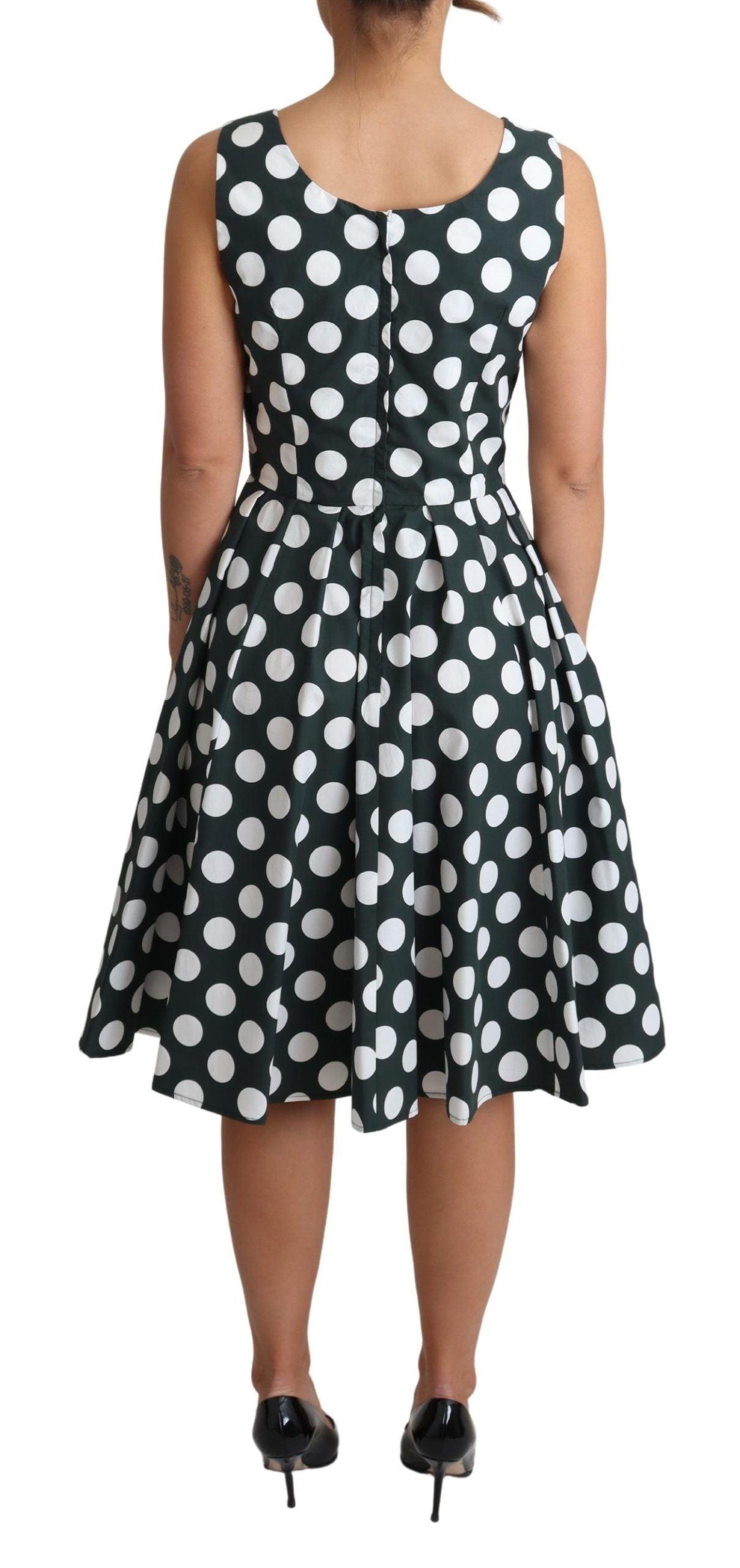 Dolce & Gabbana Chic Polka Dot A-line Sleeveless Dress - Arichezz.store