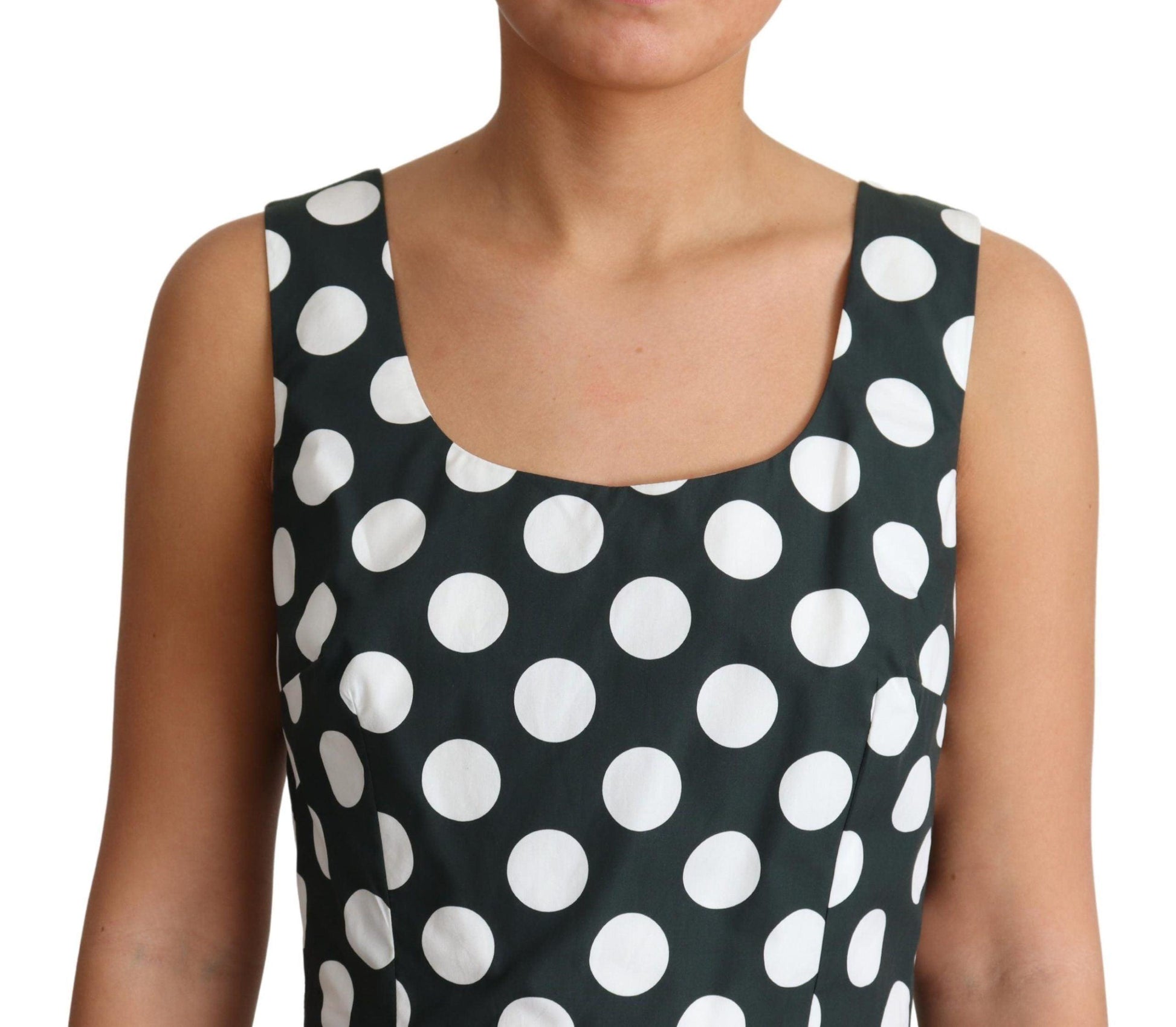 Dolce & Gabbana Chic Polka Dot A-line Sleeveless Dress - Arichezz.store