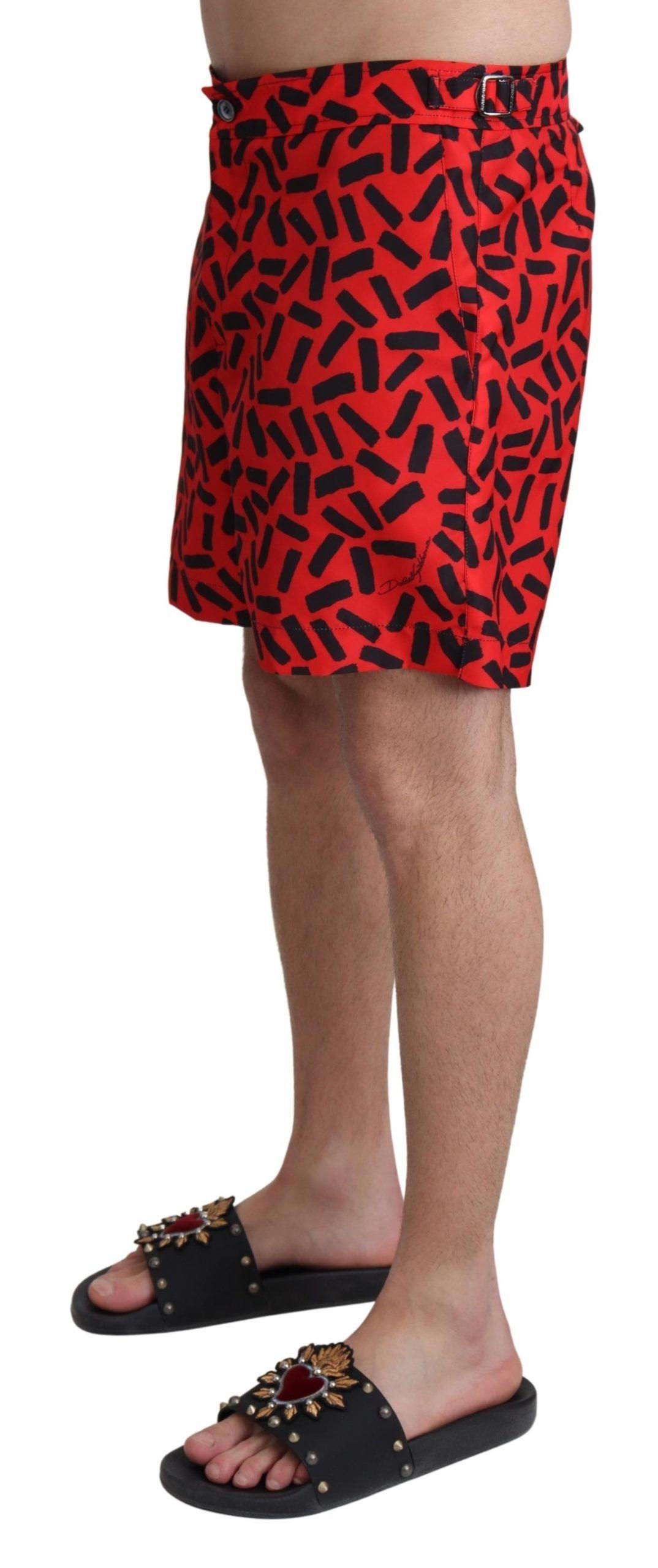 Dolce & Gabbana Chic Red Swim Trunks Boxer Shorts - Arichezz.store