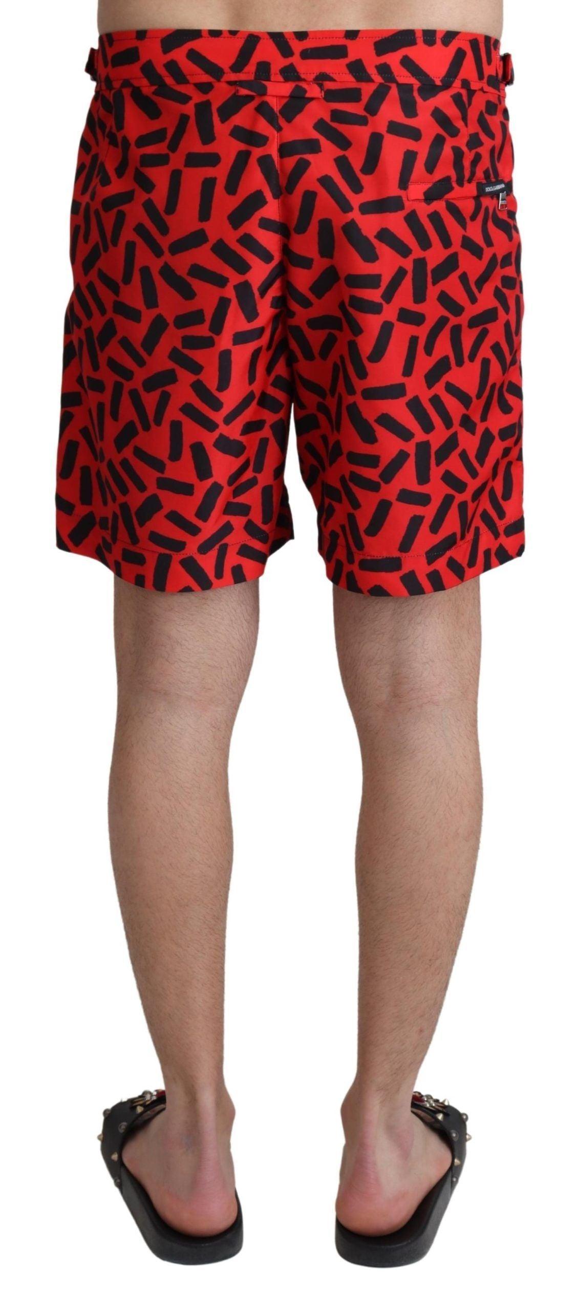 Dolce & Gabbana Chic Red Swim Trunks Boxer Shorts - Arichezz.store