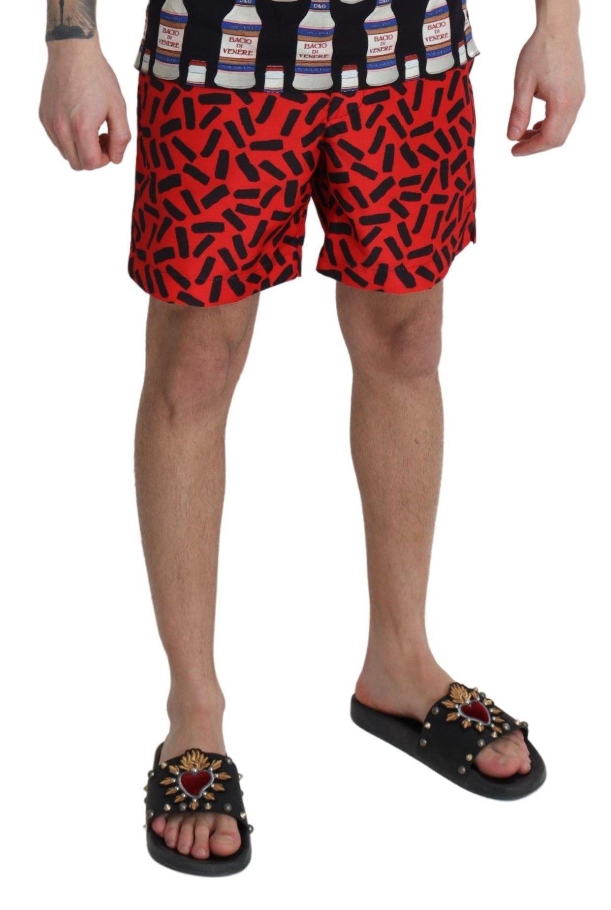 Dolce & Gabbana Chic Red Swim Trunks Boxer Shorts - Arichezz.store