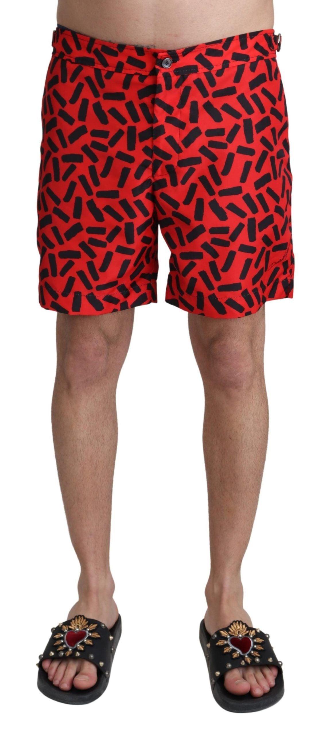 Dolce & Gabbana Chic Red Swim Trunks Boxer Shorts - Arichezz.store