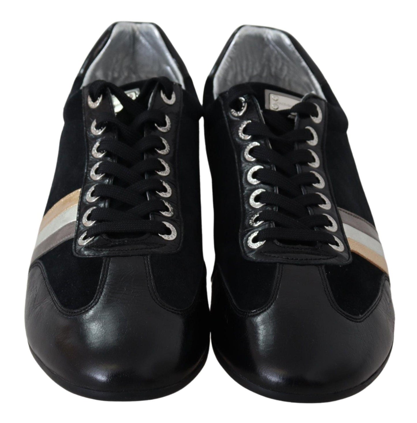 Dolce & Gabbana Elegant Black Leather Sport Sneakers - Arichezz.store