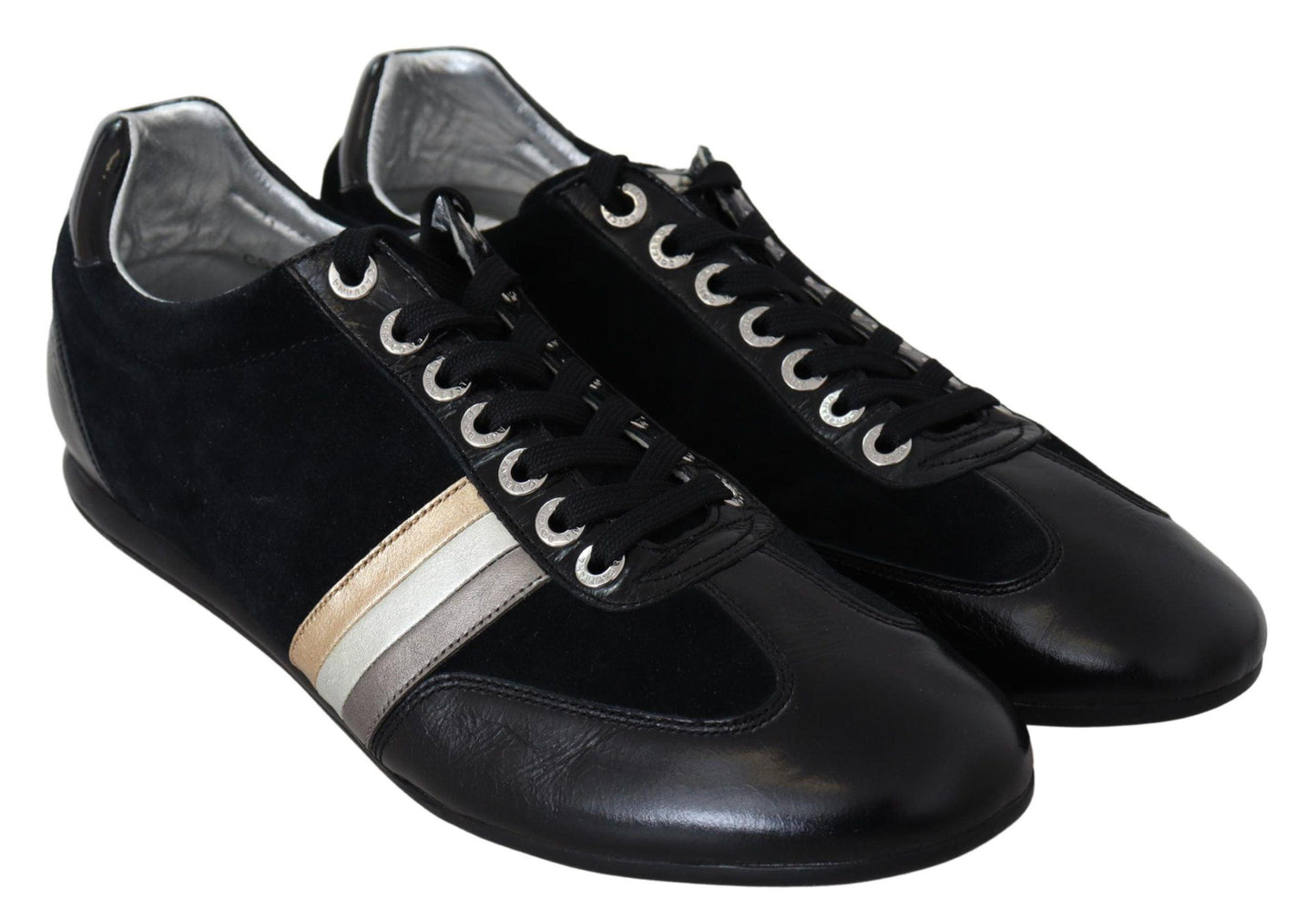 Dolce & Gabbana Elegant Black Leather Sport Sneakers - Arichezz.store