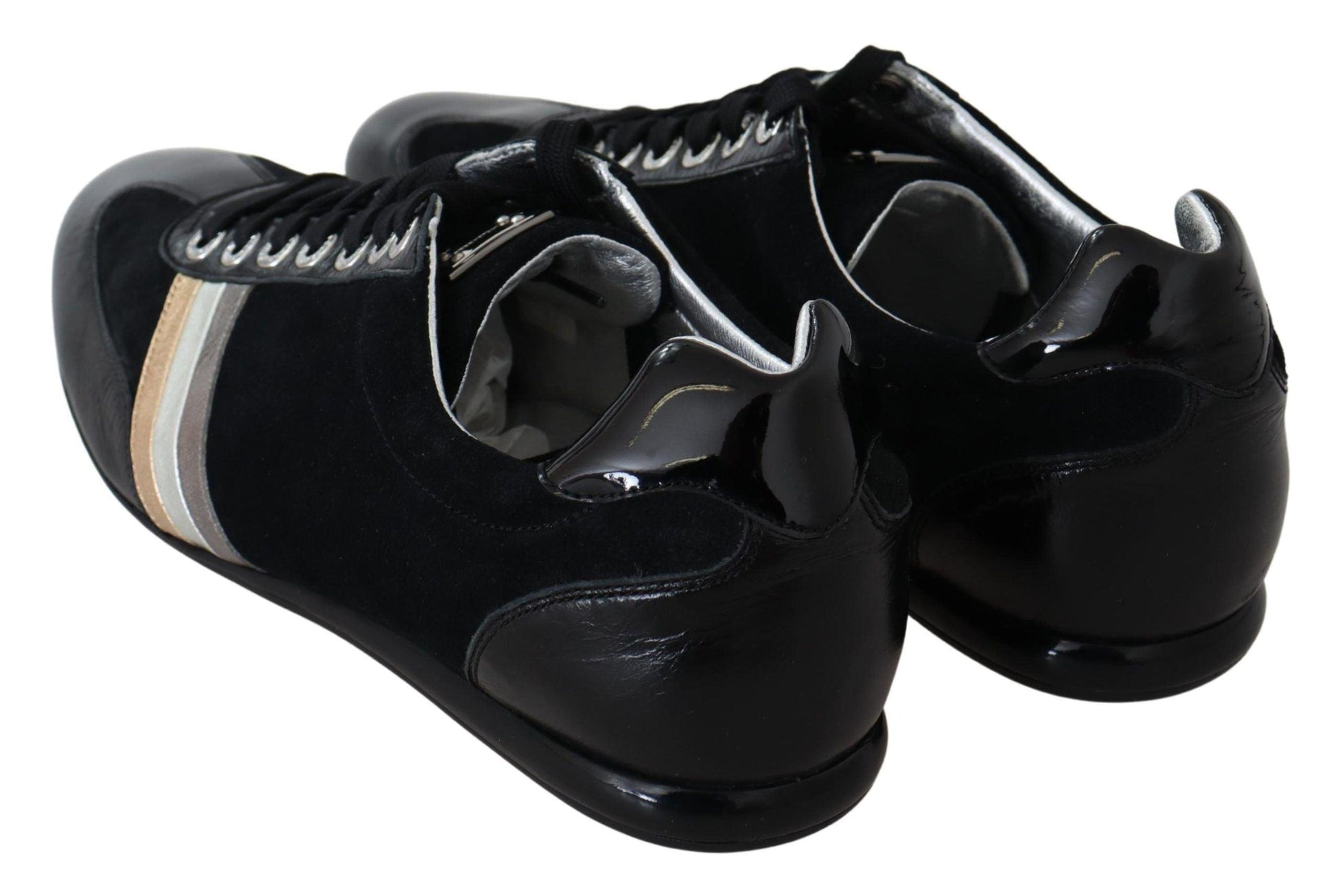 Dolce & Gabbana Elegant Black Leather Sport Sneakers - Arichezz.store