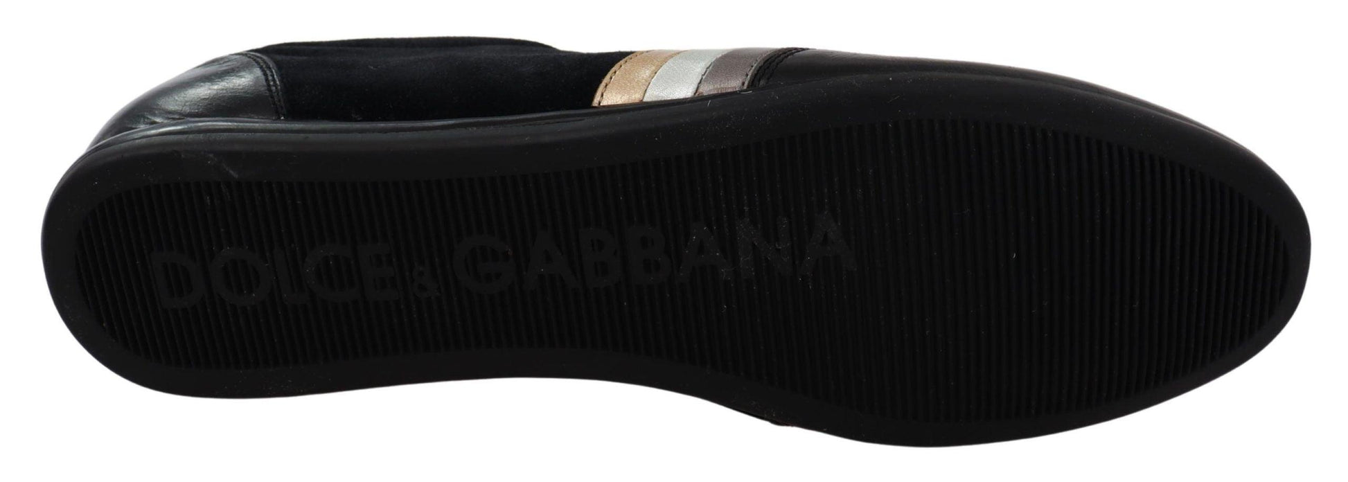 Dolce & Gabbana Elegant Black Leather Sport Sneakers - Arichezz.store