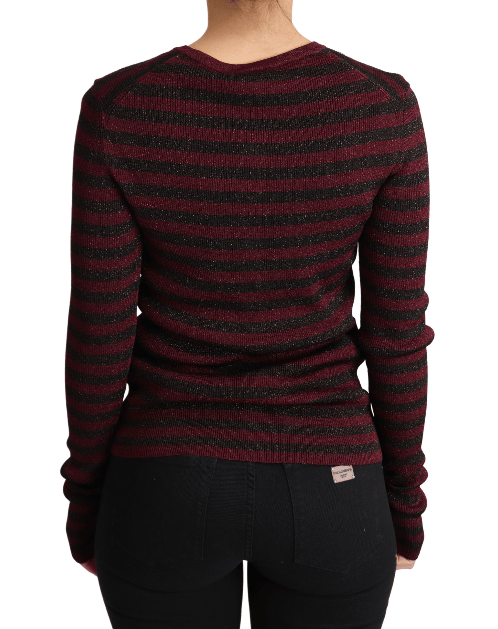 Dolce & Gabbana Elegant Striped Viscose Cardigan - Arichezz.store