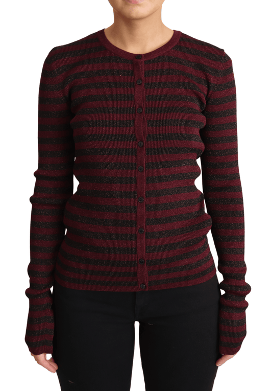 Dolce & Gabbana Elegant Striped Viscose Cardigan - Arichezz.store