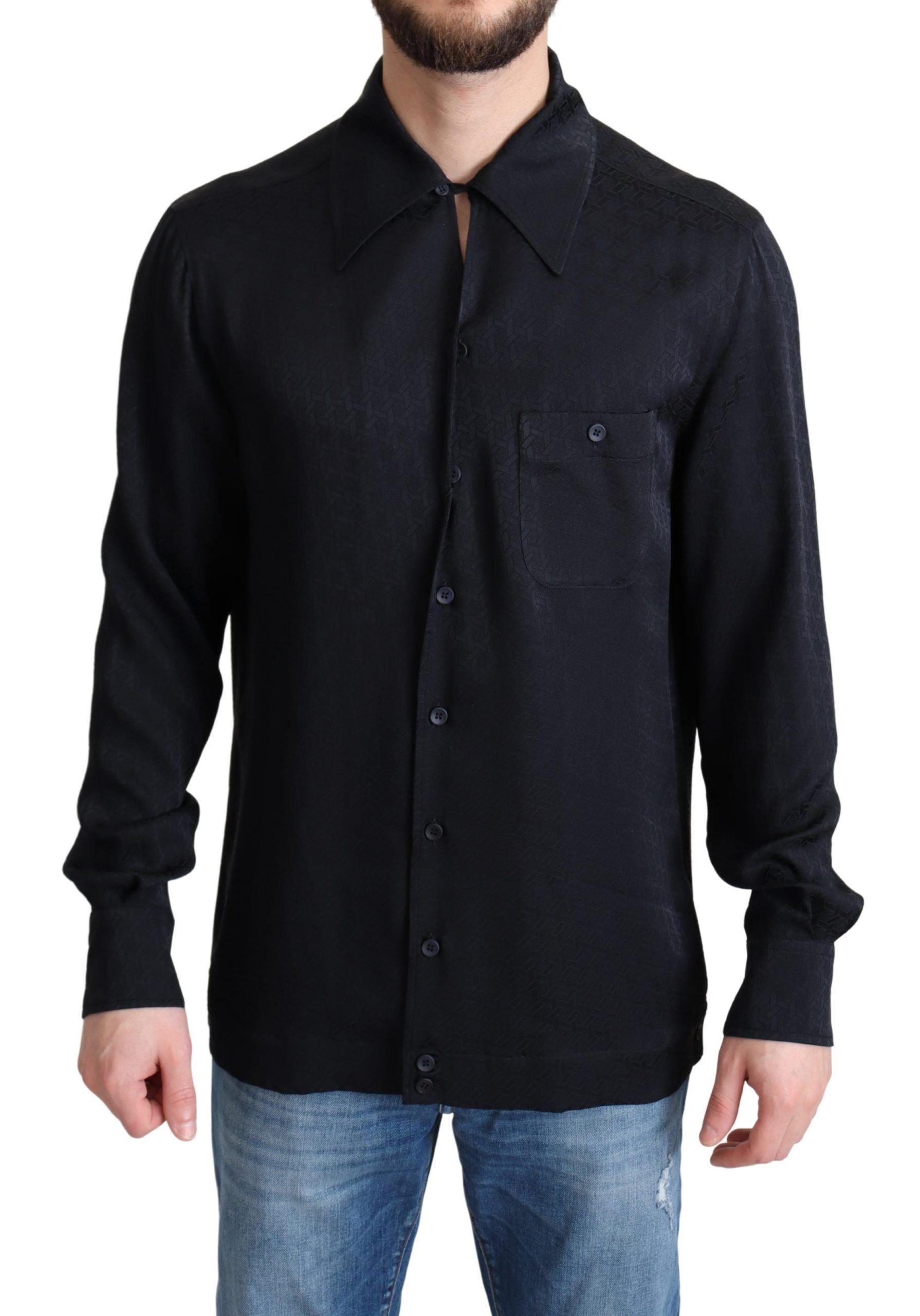 Dolce & Gabbana Elegant Jacquard Silk Casual Shirt - Arichezz.store