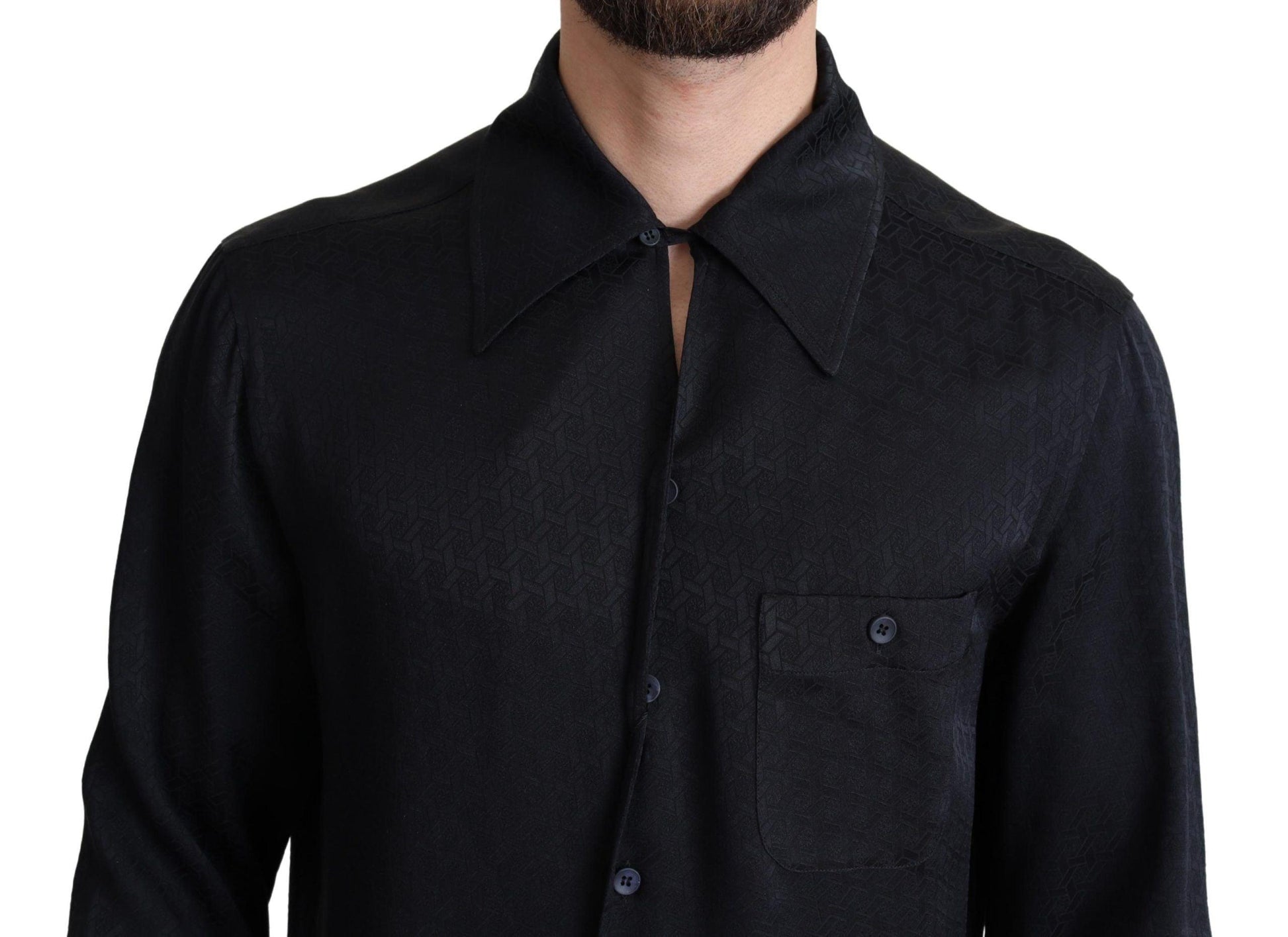 Dolce & Gabbana Elegant Jacquard Silk Casual Shirt - Arichezz.store