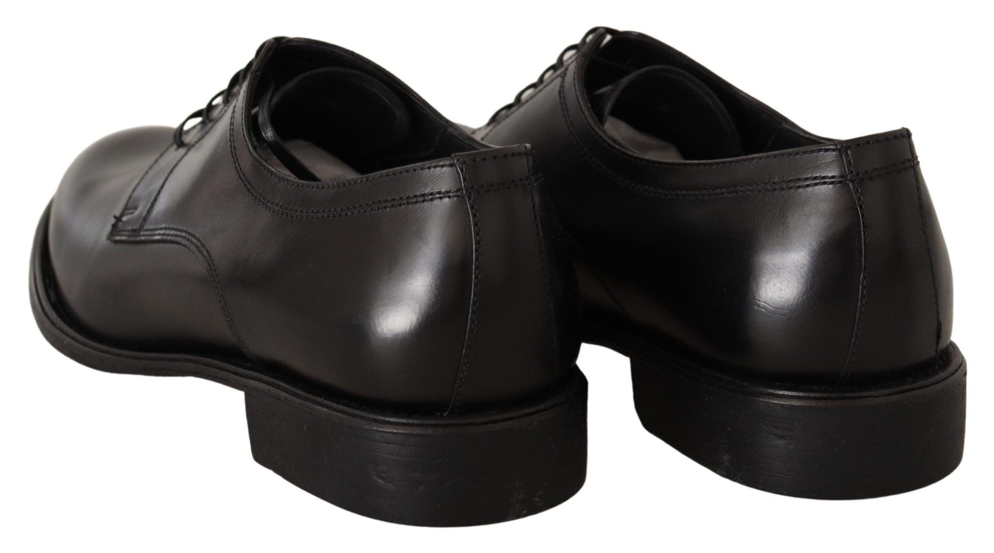 Dolce & Gabbana Elegant Black Leather Formal Derby Shoes - Arichezz.store