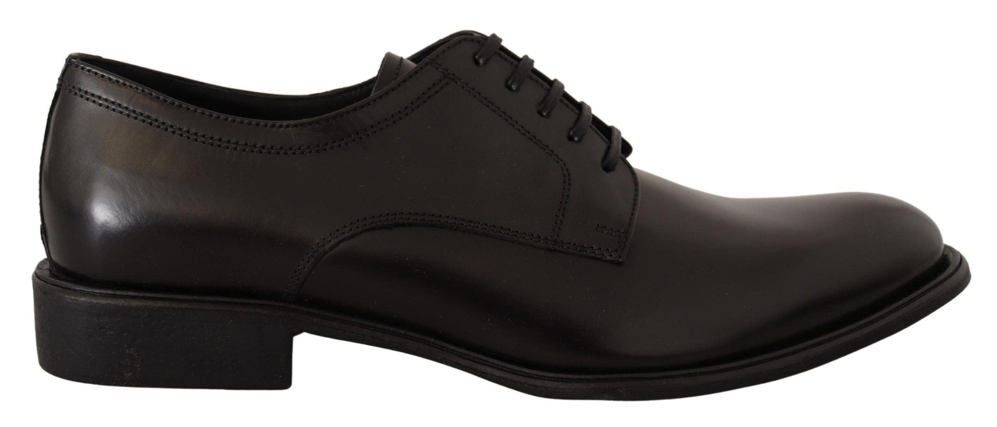 Dolce & Gabbana Elegant Black Leather Formal Derby Shoes - Arichezz.store