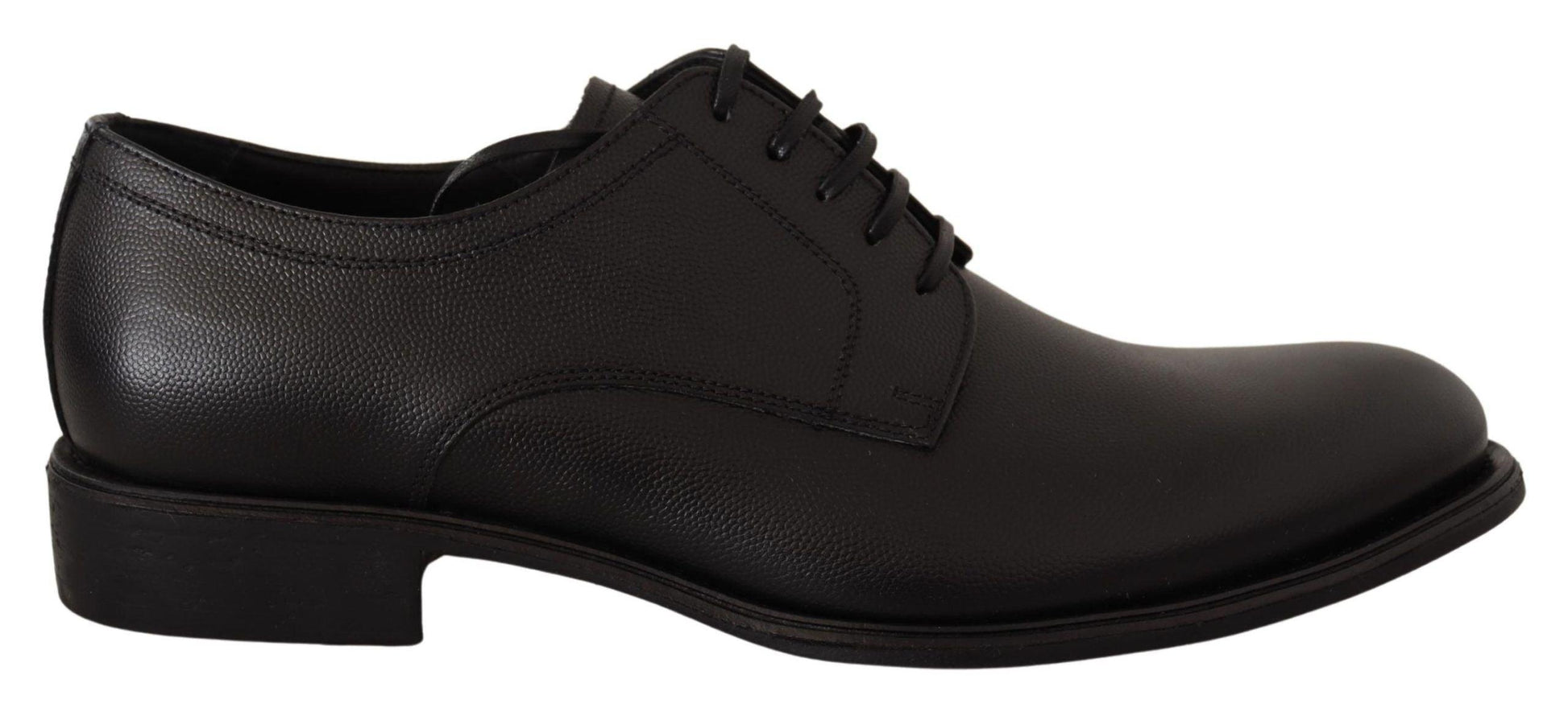 Dolce & Gabbana Elegant Black Leather Derby Shoes - Arichezz.store