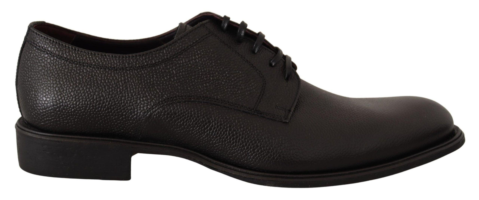 Dolce & Gabbana Elegant Black Leather Derby Dress Shoes - Arichezz.store