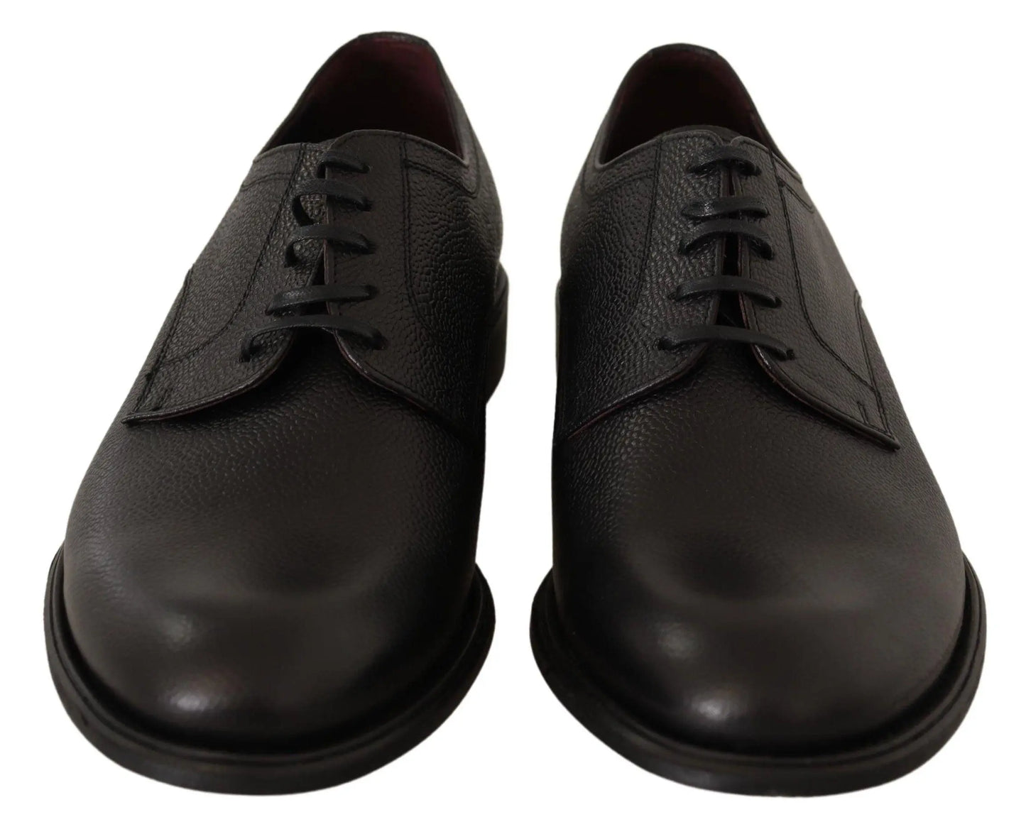 Dolce & Gabbana Elegant Black Leather Derby Dress Shoes - Arichezz.store