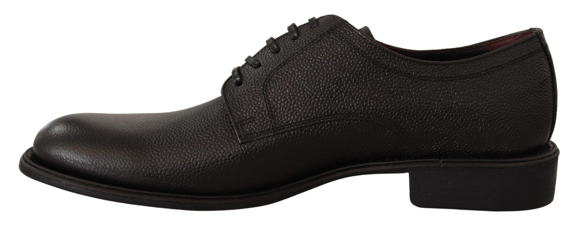 Dolce & Gabbana Elegant Black Leather Derby Dress Shoes - Arichezz.store