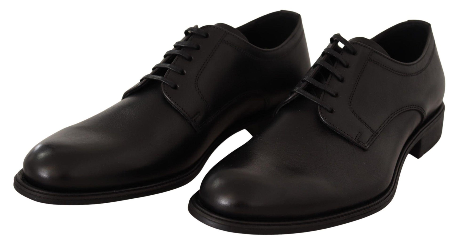 Dolce & Gabbana Elegant Black Derby Formal Shoes - Arichezz.store