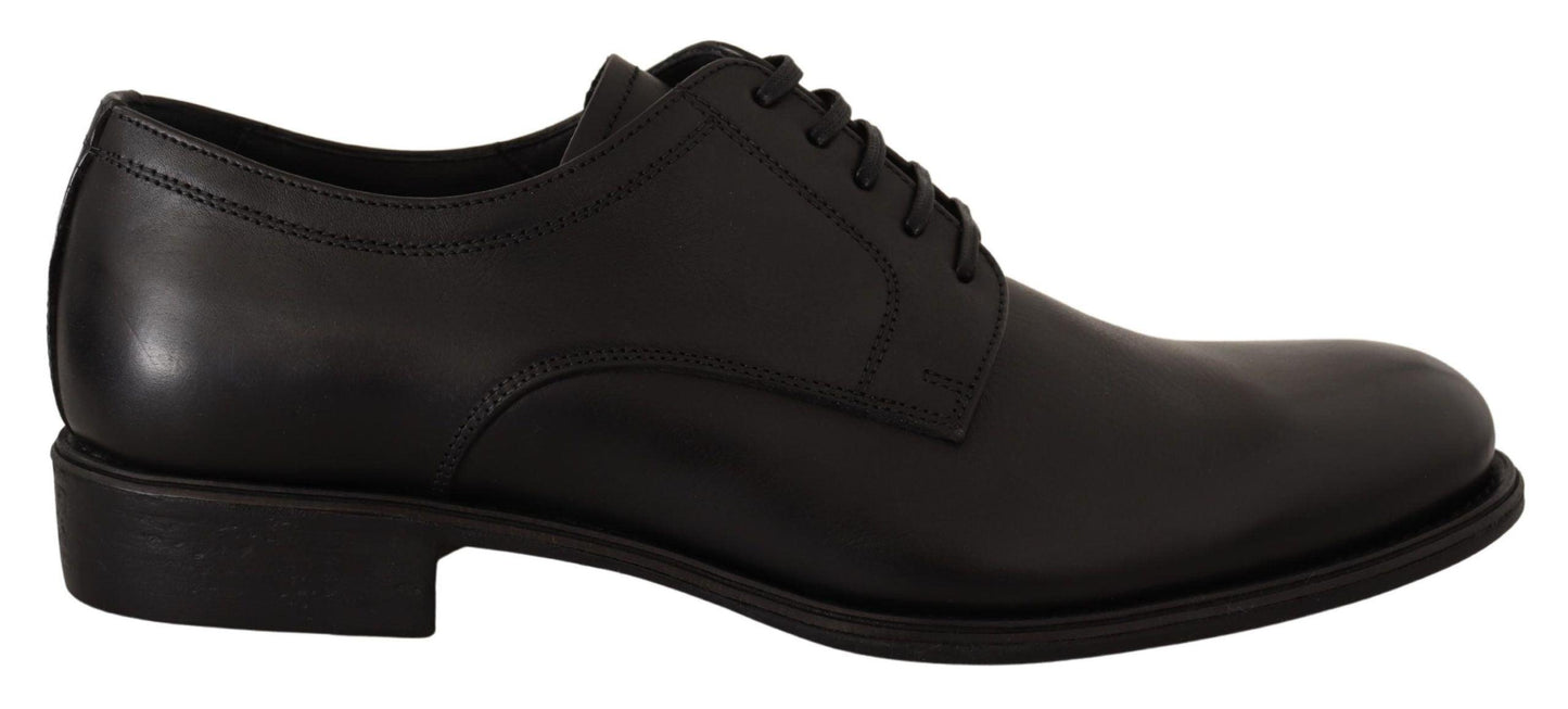 Dolce & Gabbana Elegant Black Derby Formal Shoes - Arichezz.store