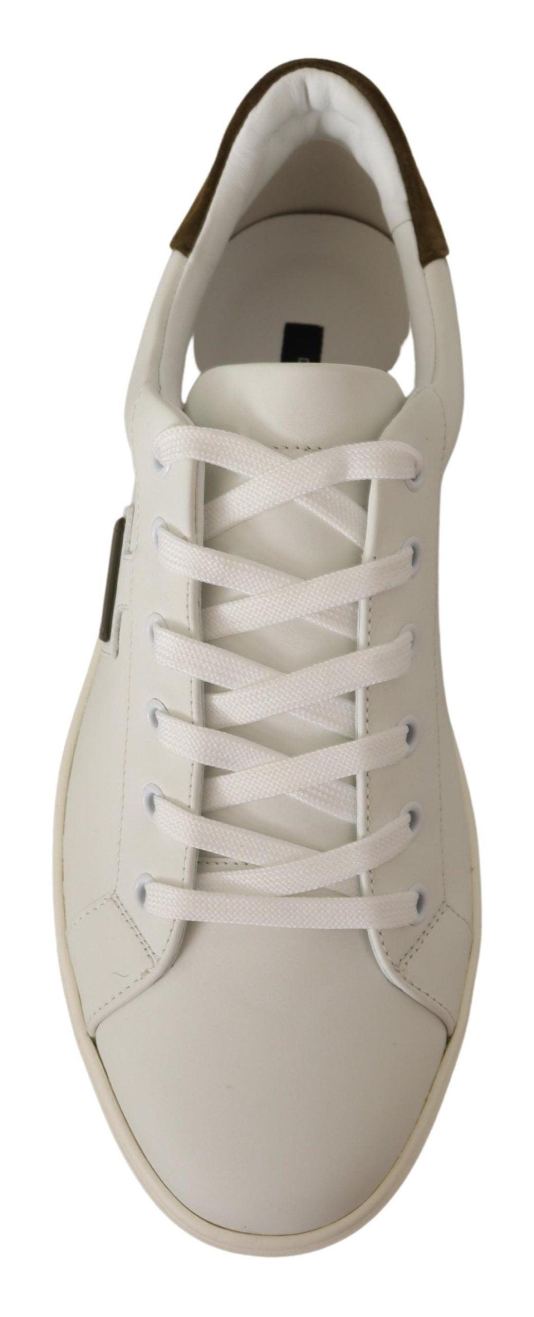 Dolce & Gabbana Chic White Leather Sneakers for Men - Arichezz.store