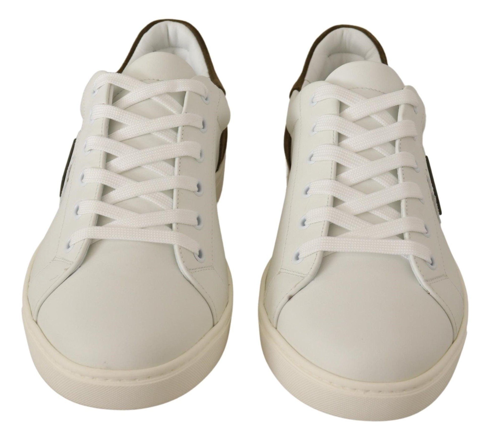 Dolce & Gabbana Chic White Leather Sneakers for Men - Arichezz.store