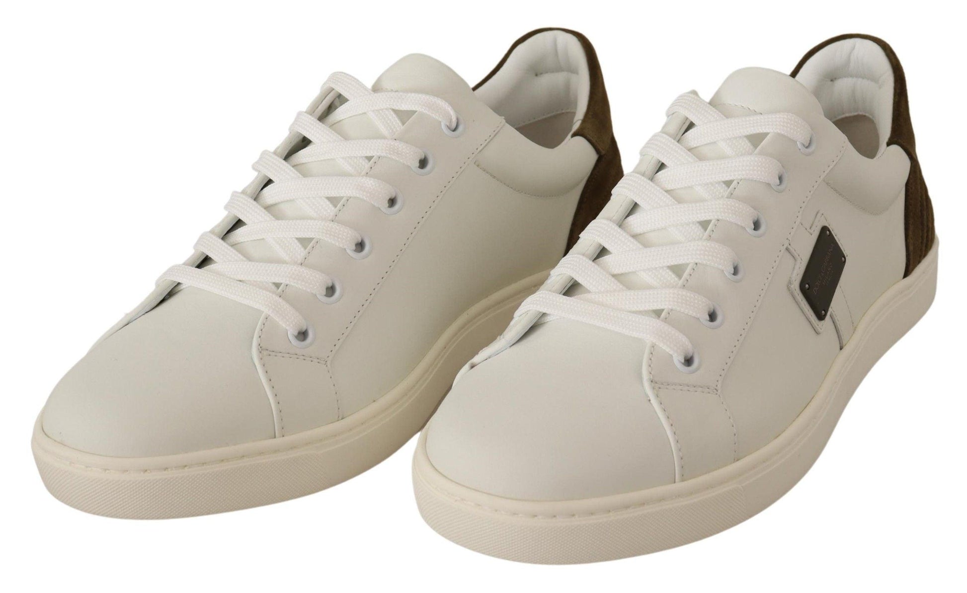 Dolce & Gabbana Chic White Leather Sneakers for Men - Arichezz.store