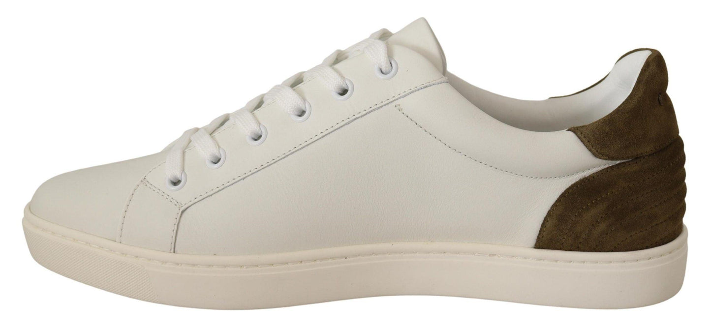 Dolce & Gabbana Chic White Leather Sneakers for Men - Arichezz.store