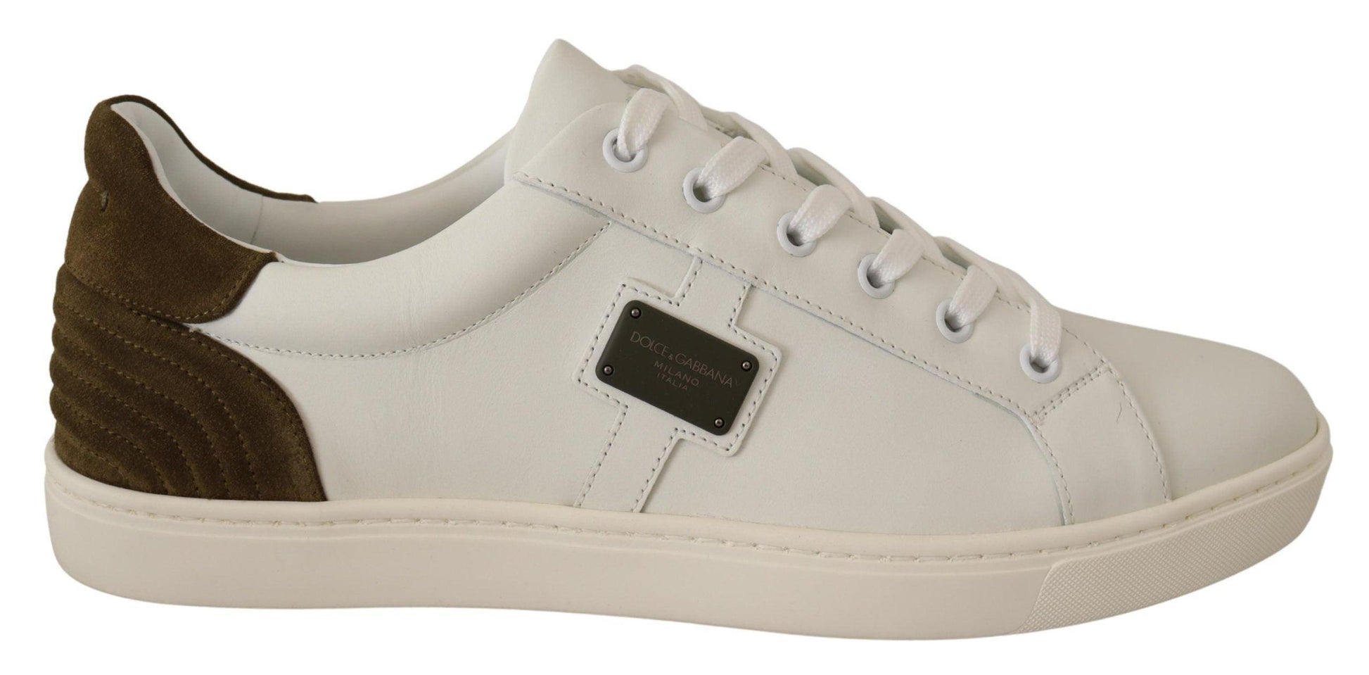 Dolce & Gabbana Chic White Leather Sneakers for Men - Arichezz.store