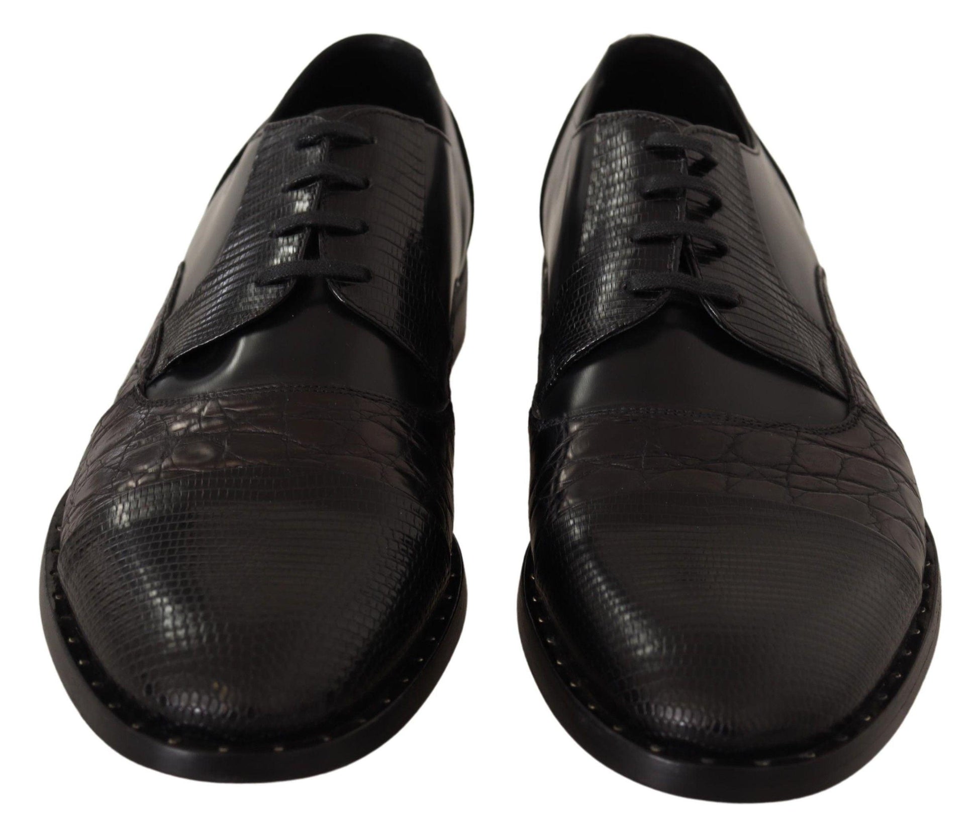 Dolce & Gabbana Elegant Black Derby Oxford Wingtips - Arichezz.store