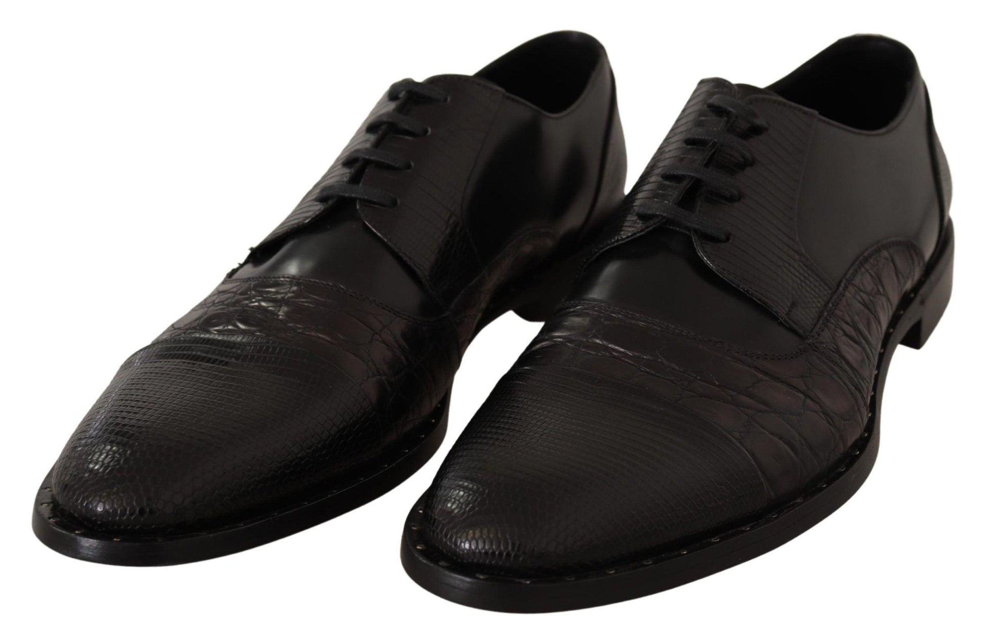 Dolce & Gabbana Elegant Black Derby Oxford Wingtips - Arichezz.store