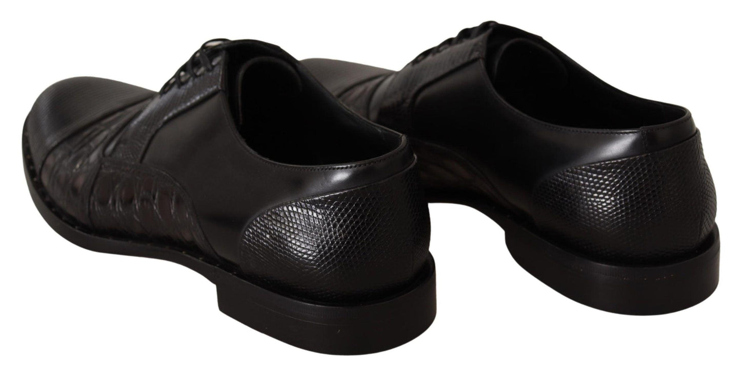 Dolce & Gabbana Elegant Black Derby Oxford Wingtips - Arichezz.store