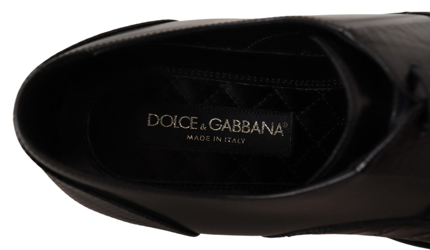 Dolce & Gabbana Elegant Black Derby Oxford Wingtips - Arichezz.store